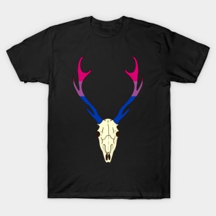 Bisexual Pride Deer Skull T-Shirt